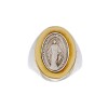 Anillo Virgen Milagrosa-Plata y Oro-Sin Piedra-AN5862 sinpiedra
