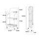 Carrito Organizador Plegable Con Ruedas 3 Niveles Multiuso Blanco Carrito Organizador Plegable Con Ruedas 3 Niveles Multiuso Blanco
