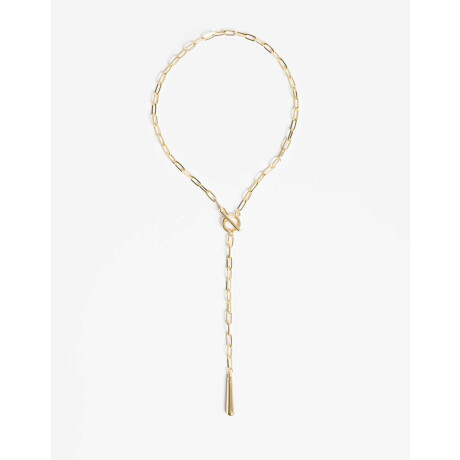 Collar Corto Eslabones Metal Dorado