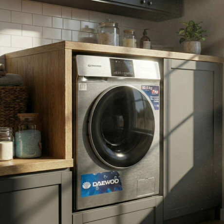 Lavasecarropas Inverter 10,5kg Daewoo Secado 7kg Color gris oscuro