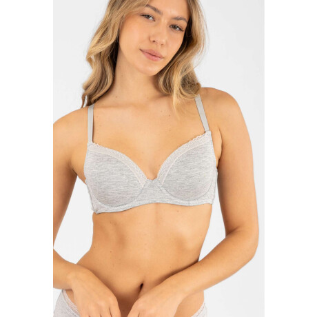 Soutien prefromado copa b&c azucena Gris melange