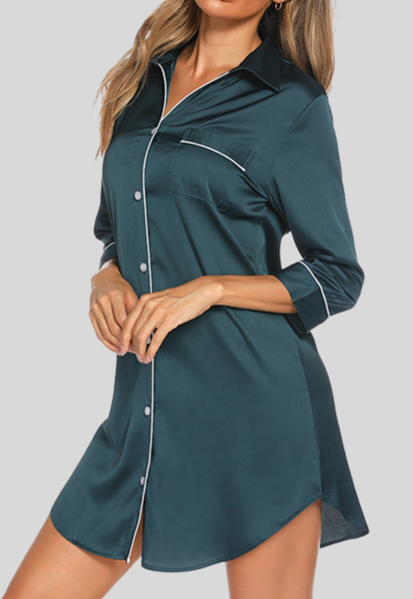 CAMISA SEDA MANGA 3/4 - VERDE 