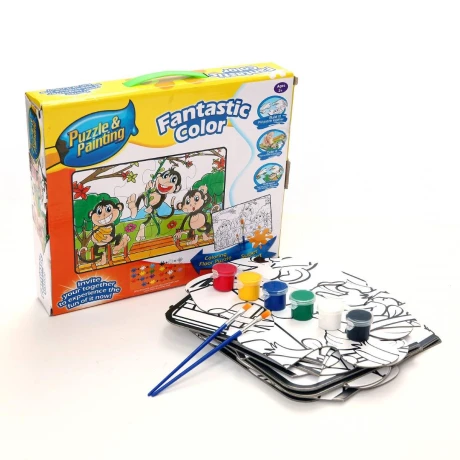 Puzzle Para Pintar Tamaño:27x24x9/24pcs Puzzle Para Pintar Tamaño:27x24x9/24pcs