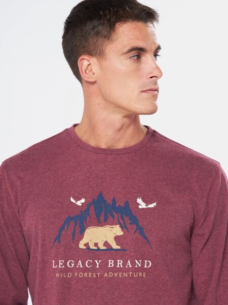 T-SHIRT LEGACY 5788 BORDO