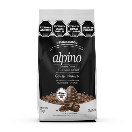 Chocolate Semi Amargo para Moldear Alpino 1KG Reposteria 001