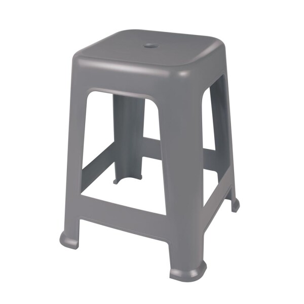 BANQUETA PLASTICA BELA VISTA GRIS 36X36X45 CM. GRIS