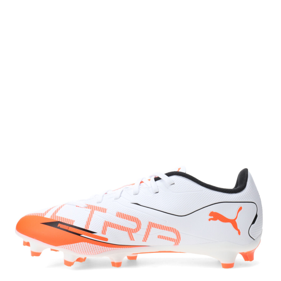 Championes de Hombre Puma Futbol 11 Ultra 5 Play FG/AG Blanco - Anaranjado - Negro