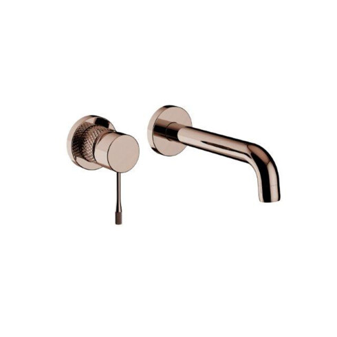 Griferia Lavatorio Pared Cuerpo Labrado En Bronce Cepillado - Serie Signature 000