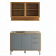 Juego Cocina 2 Modulos Y Pileta Mesada Linea Colors