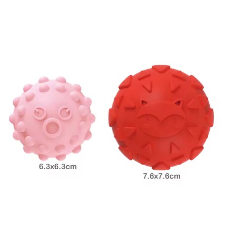 Set 6 Mini Pelotas Silicona Texturizada Blanda Bebé Huanger Multicolor