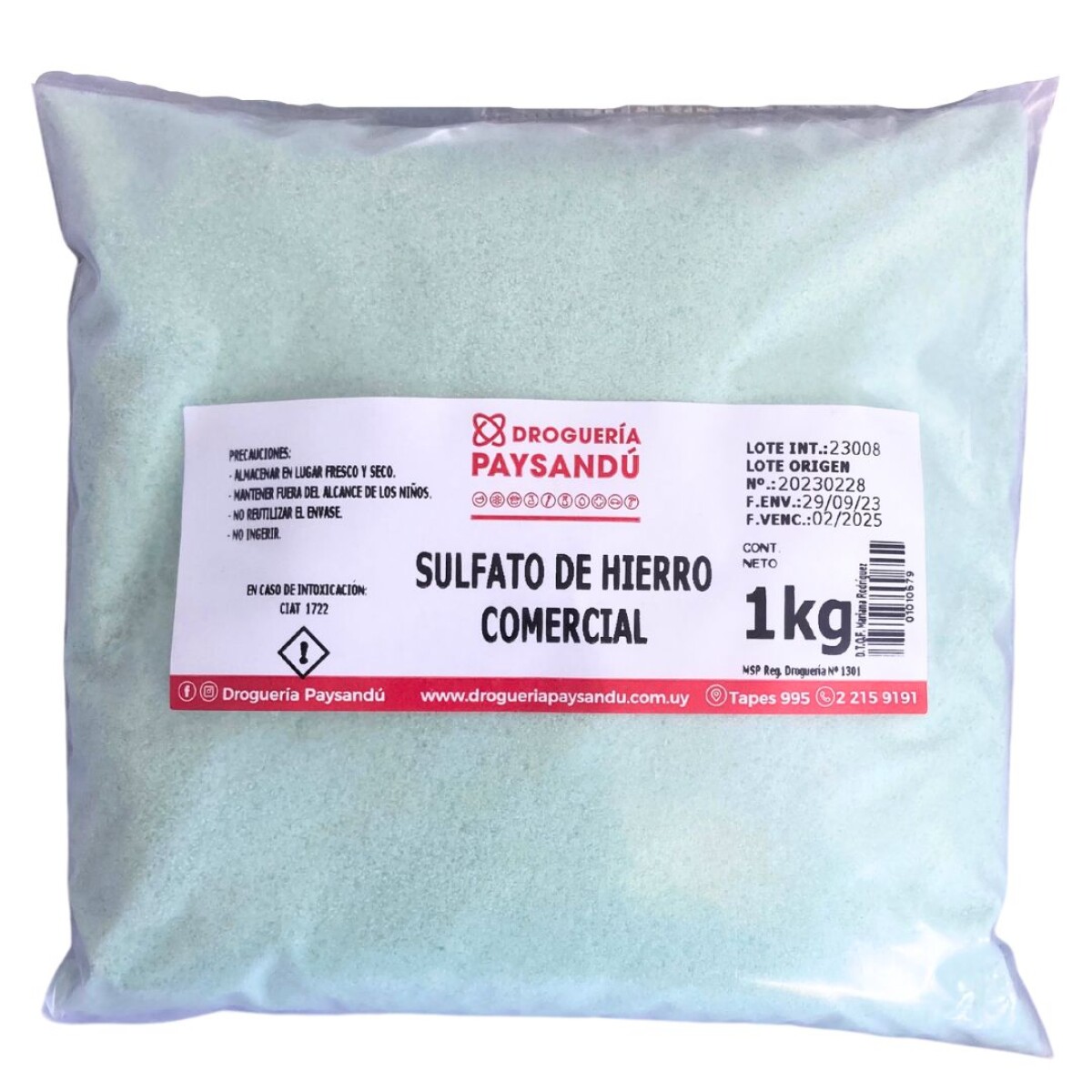 Sulfato de Hierro - 1 Kg 