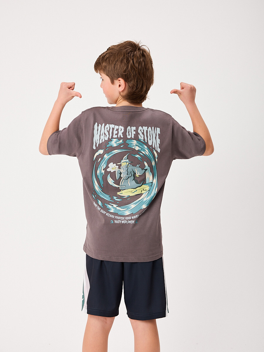 T-SHIRT ROGERS TEEN RUSTY - Gris Oscuro 
