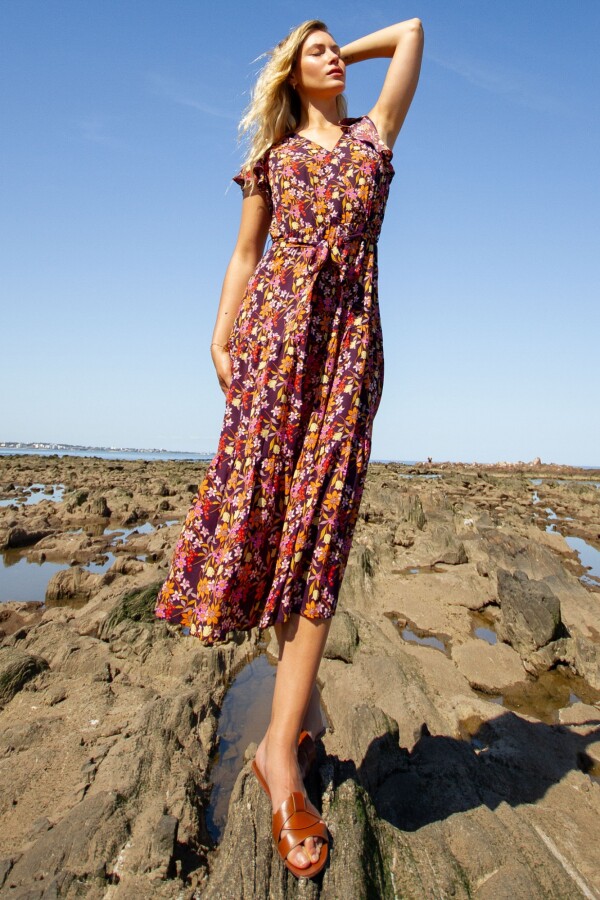 Vestido Maxi Spring BORDEAUX/MULTI