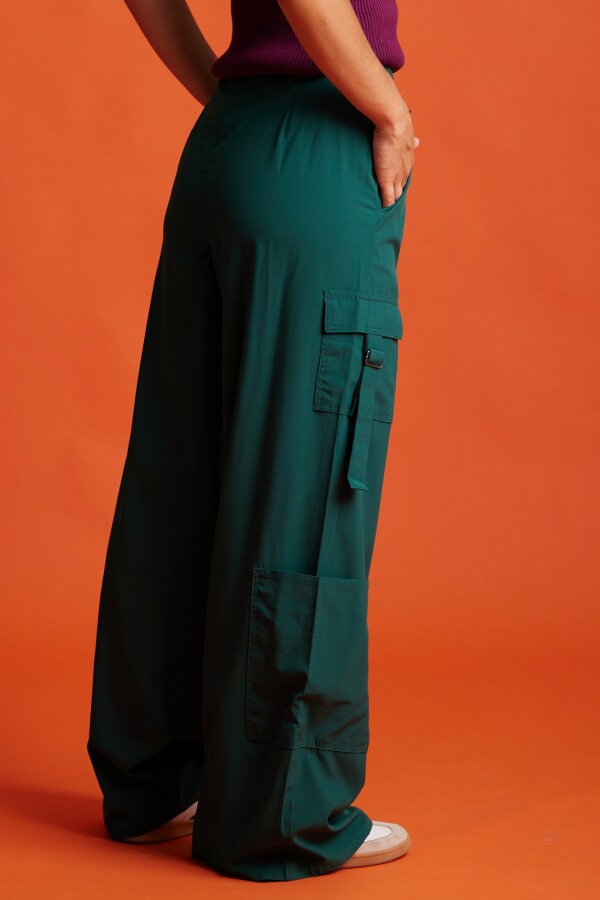 Pantalon Cargo Wide VERDE