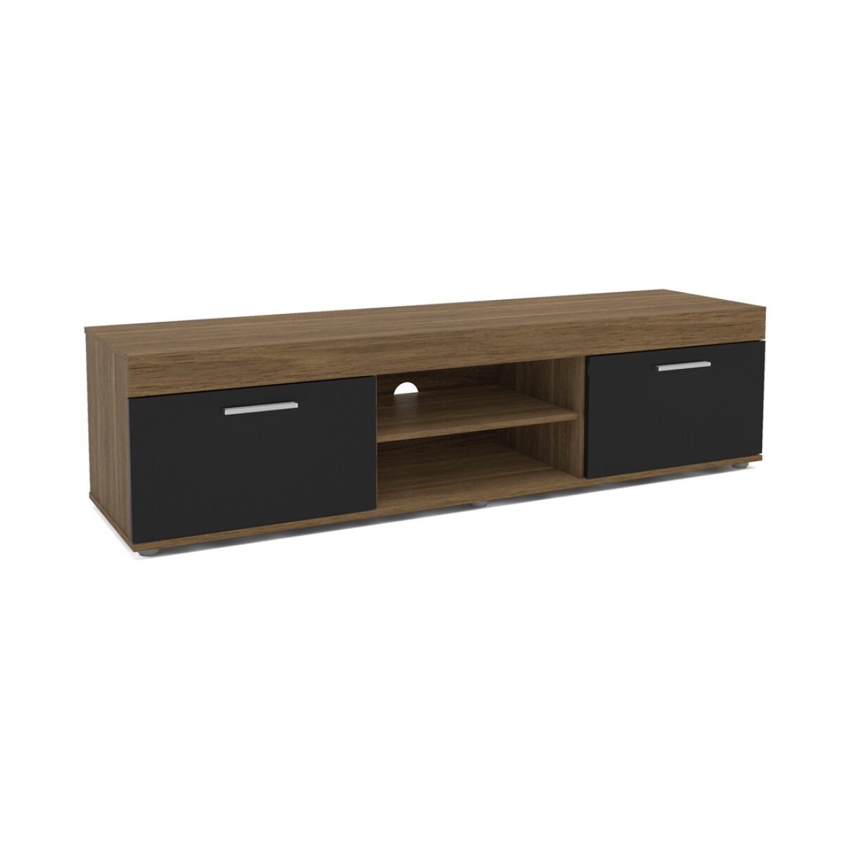 RACK EMILIA PARA TV HASTA 55 PULGADAS 2 PUERTAS - MARRON-NEGRO 