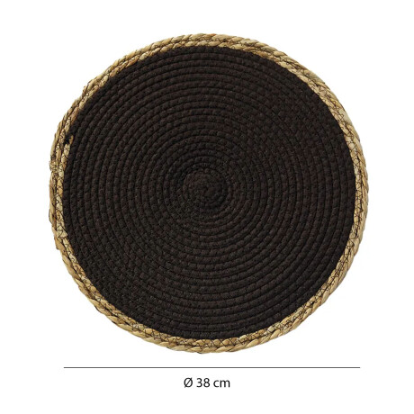 Mantel Individual en Fibra Natural y Algodón Ø38Cm Paramount Marrón