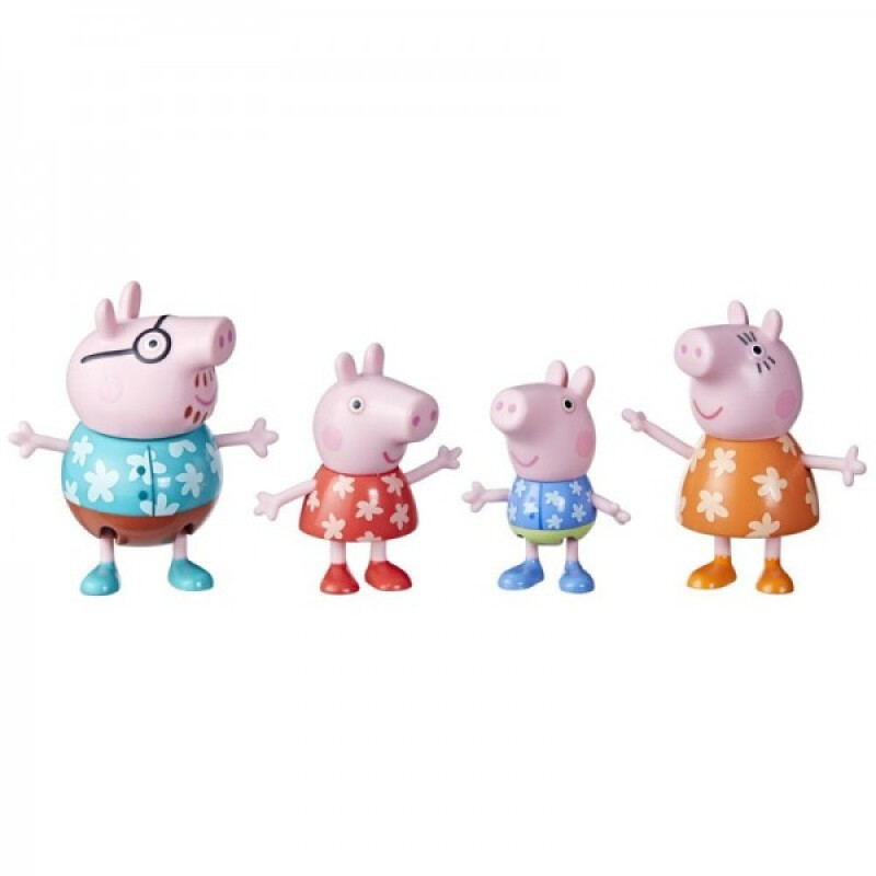 Peppa Pig y su Familia de Vacaciones pack x 4 figuras Peppa Pig y su Familia de Vacaciones pack x 4 figuras