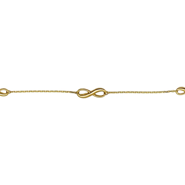 Pulsera Infinito-Oro bajo-Sin Piedra-PU8046 sinpiedra