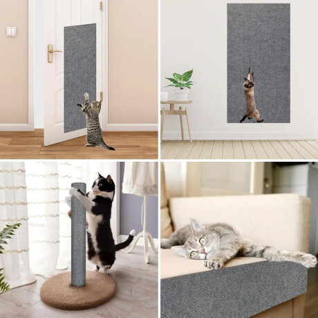 Set X5 Rascadores P/Gato Adhesivo 100x30cm Protector Muebles Beige