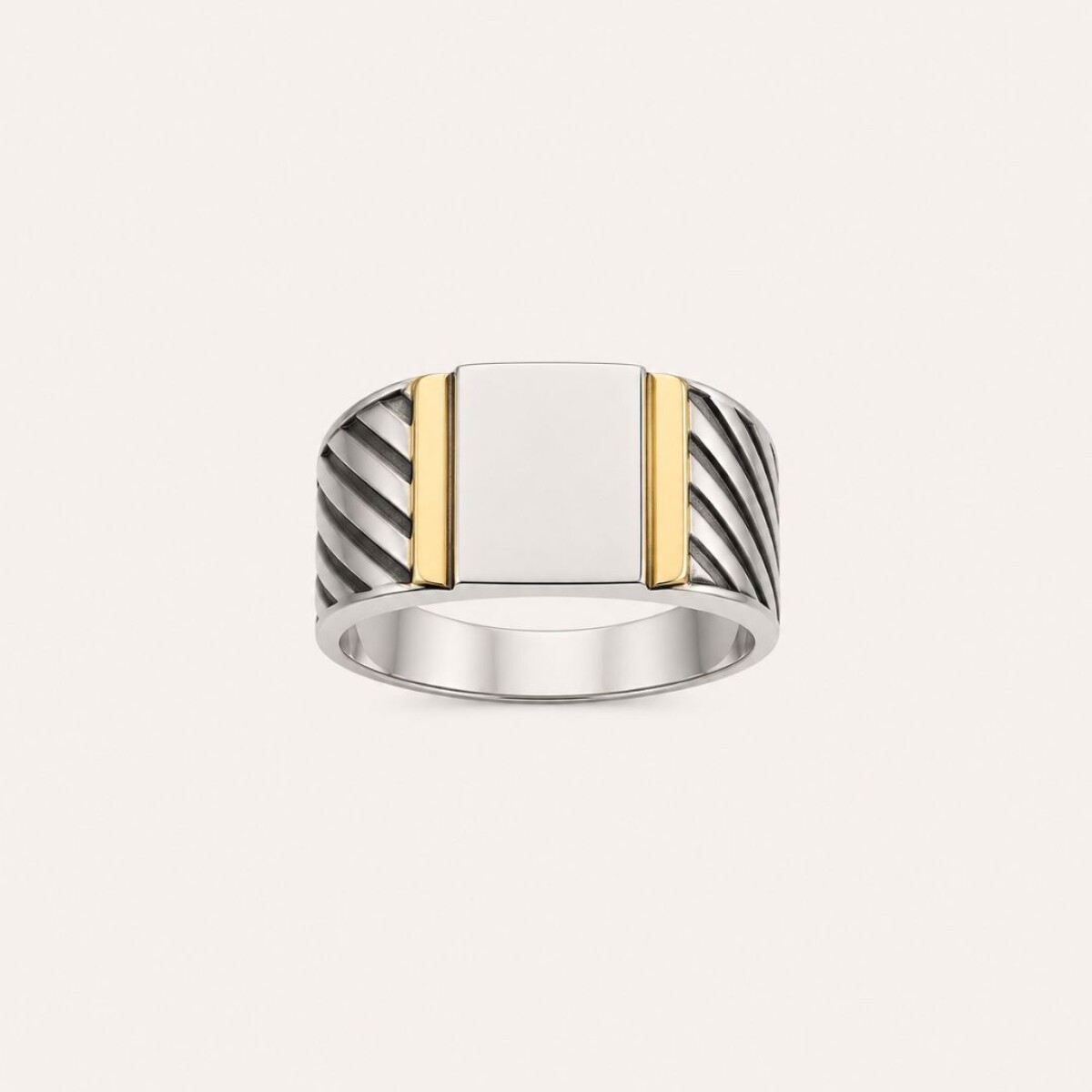 Anillo Sello - Plata y Oro 