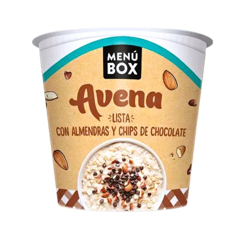 Avena c/almendras y chips chocolate Menú Box - 59 g Avena c/almendras y chips chocolate Menú Box - 59 g