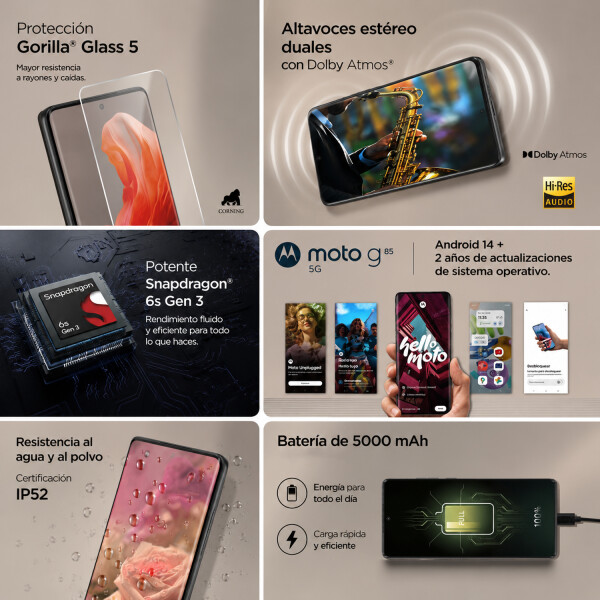 Motorola G85 8/256gb 5g Open Box GRIS