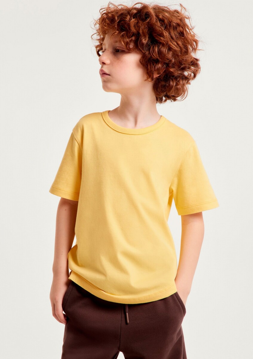 CAMISETA BÁSICA UNISSEX REGULAR - AMARILLO 