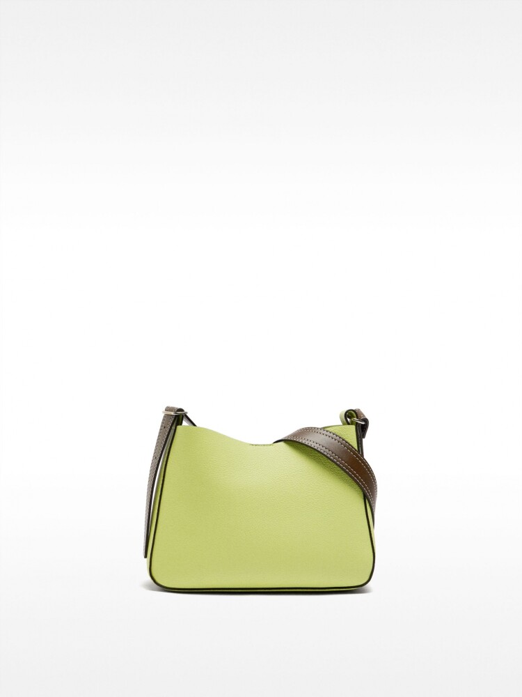 Bolso Bandolera Con Textura lima