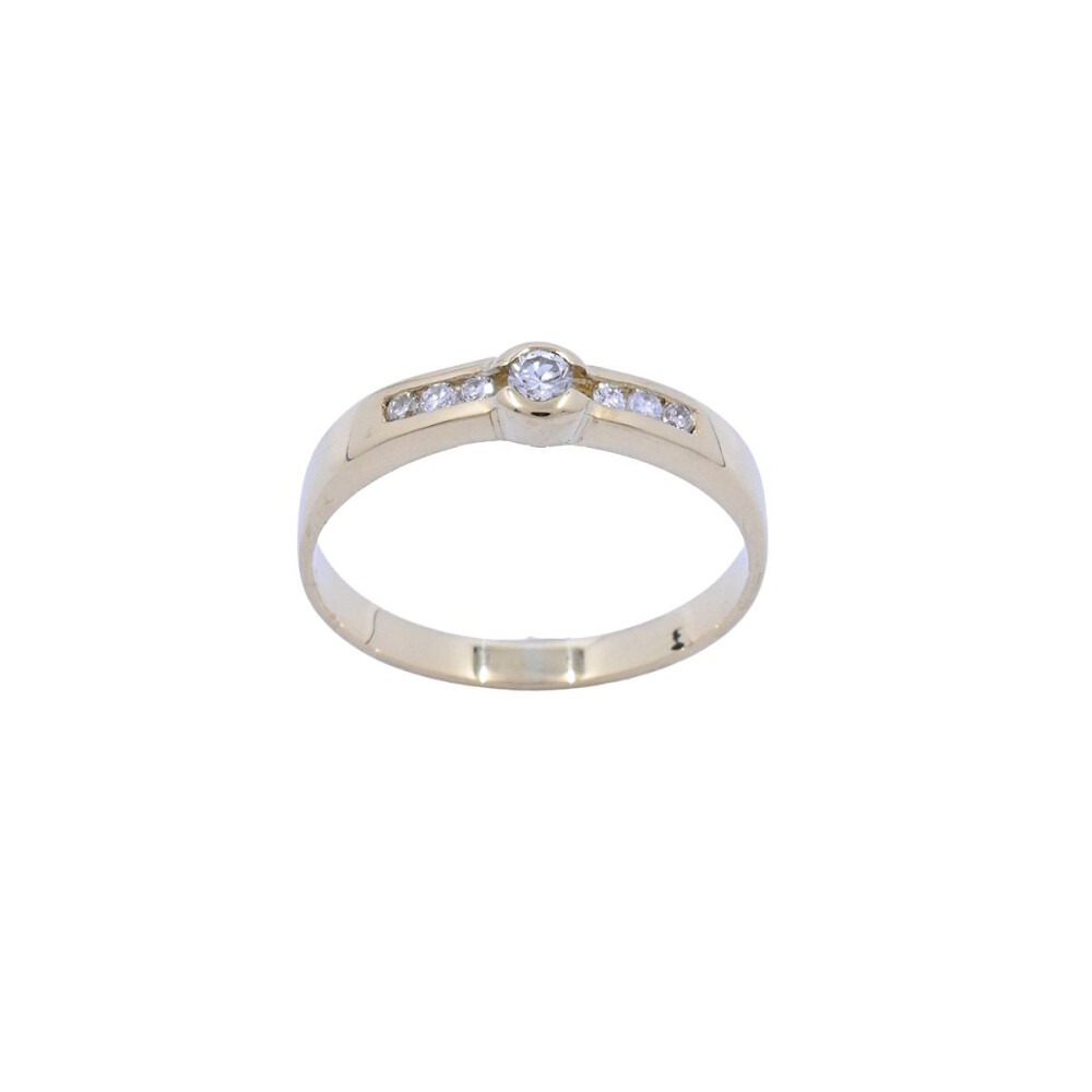 Anillo oro 18k con 7 brillantes. Anillo oro 18k con 7 brillantes.