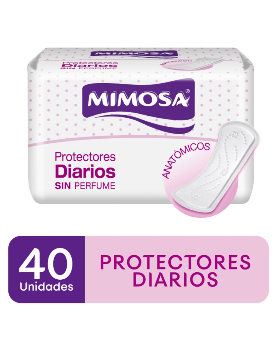 MIMOSA PROTECTORES DIARIOS SIN PERFUME 40 UNIDADES 