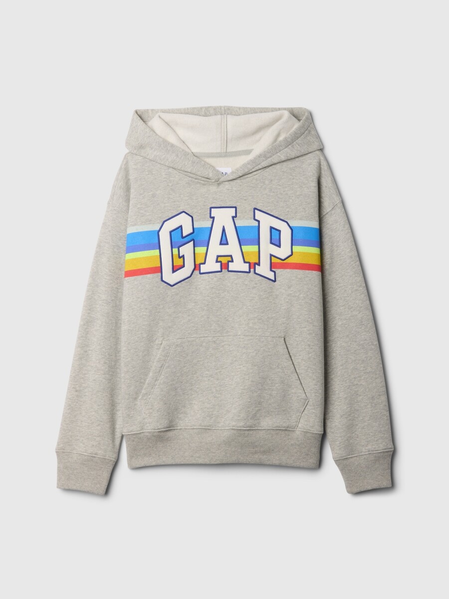 Buzo Canguro Logo Gap Niño - Light Heather Grey 