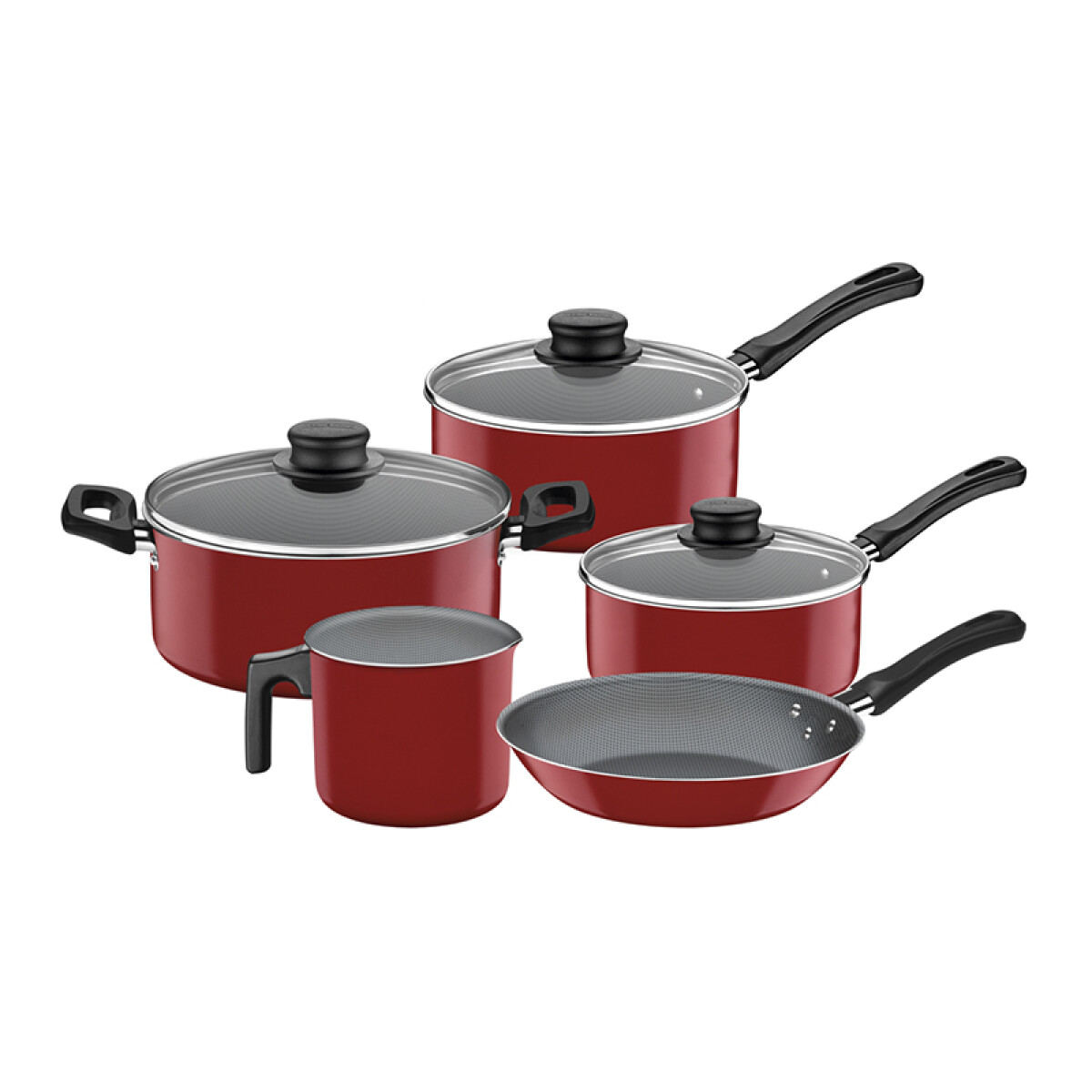 Batería de cocina roja 5 piezas "CARIBE" - TR6232N 