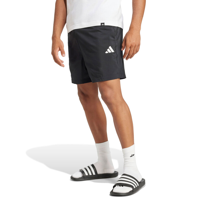 Short de Hombre Adidas Essentials Small Negro - Blanco