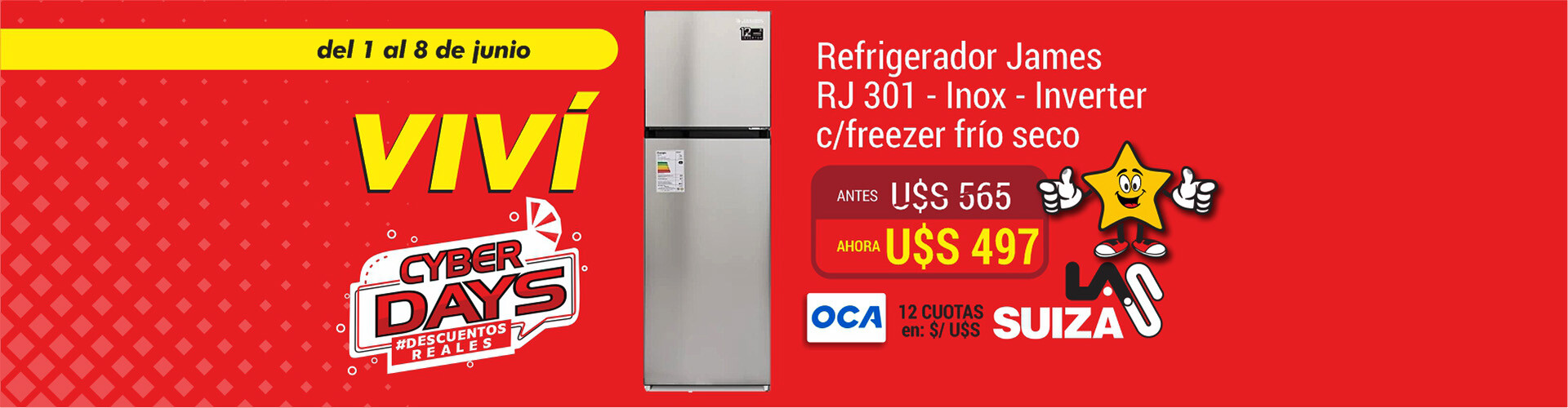 Refrigerador James 301 Inox