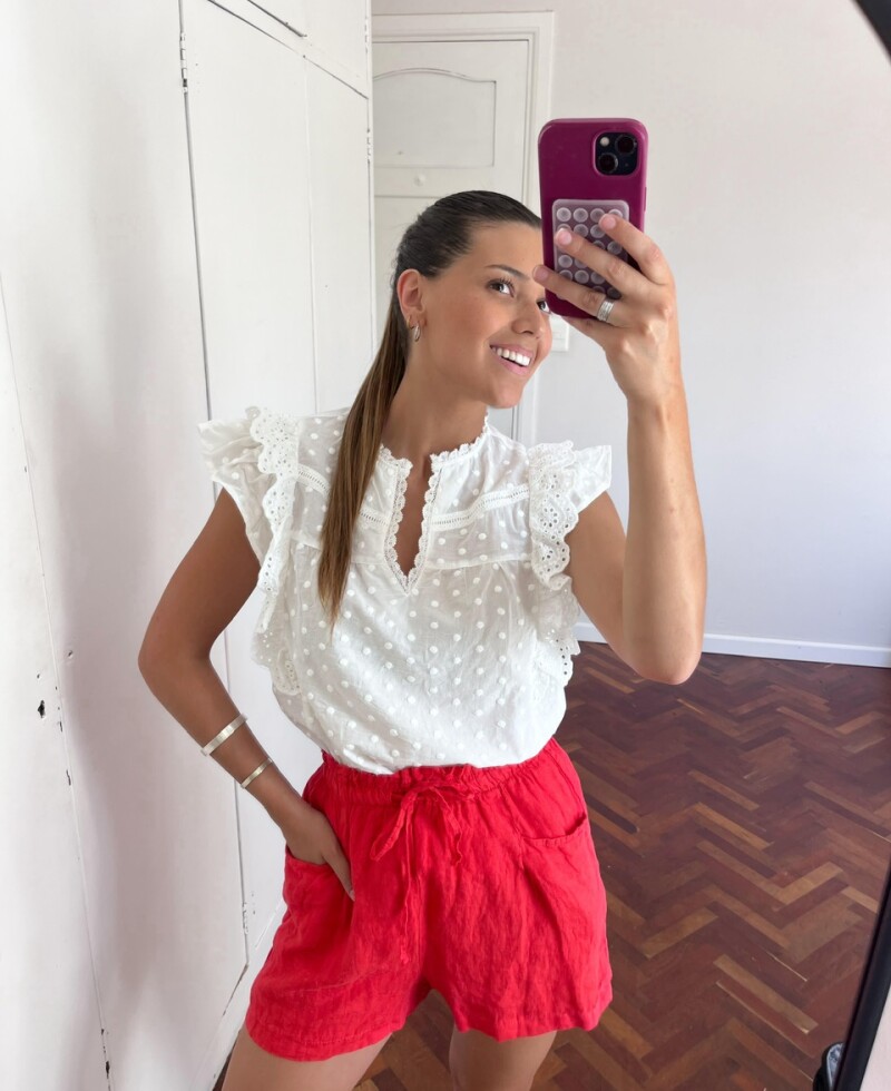 Short lino rojo