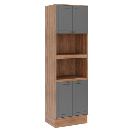 Armario Cocina Americana 2 Hornos Gris