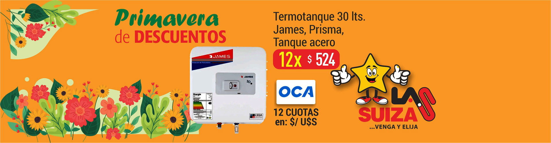 Termotanque 30 lts James