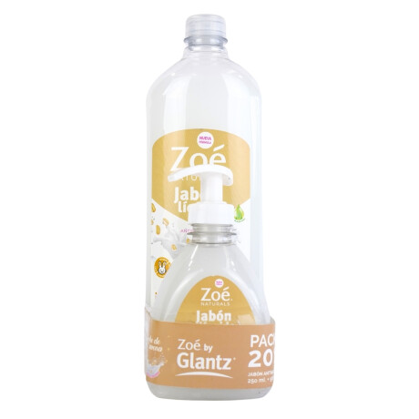 PACK JABON LIQUIDO ZOE P/MANOS ANTIBACTERIAL 1 LT + DIPENSADOR 230 ML avena PACK JABON LIQUIDO ZOE P/MANOS ANTIBACTERIAL 1 LT + DIPENSADOR 230 ML avena