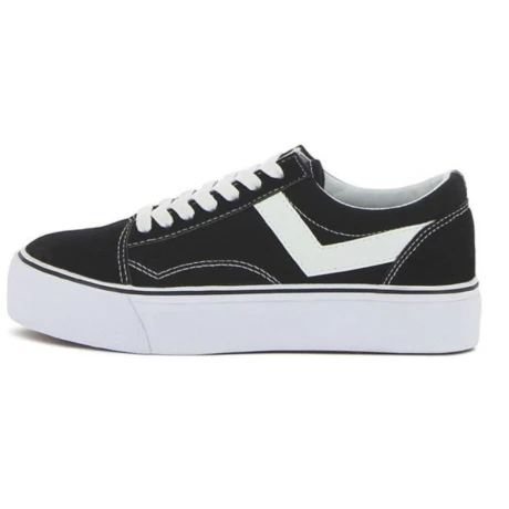 Champion Pony Moda Dama Plataforma Lona negro / blanco S/C