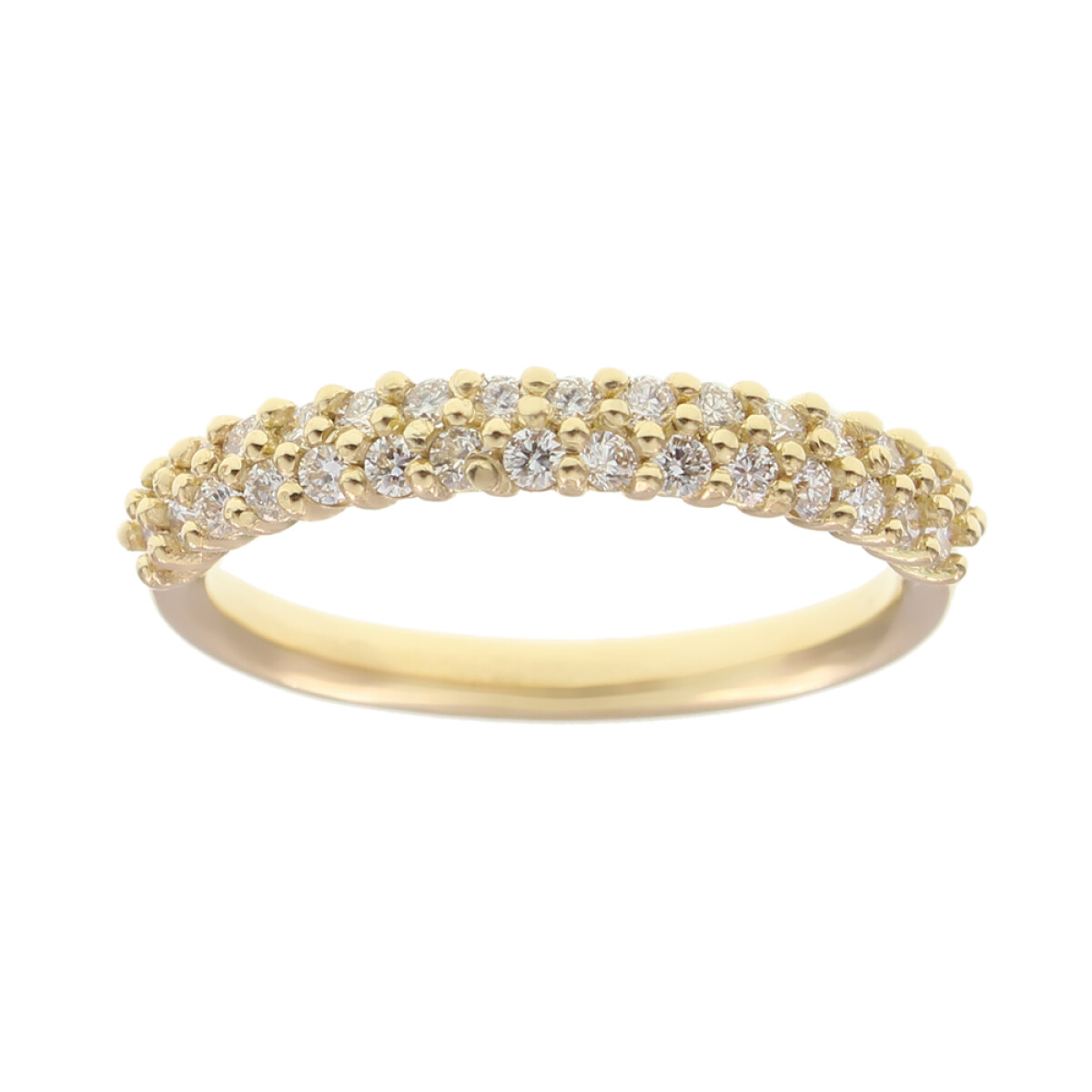 Anillo Lina de oro amarillo 18k con brillantes 