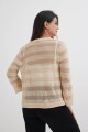 Cardigan rayado BEIGE
