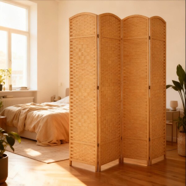 Biombo Divisor Separador Ambientes 4 Paneles Rattan 180m Rattan Imback Color Marron Claro Biombo Divisor Separador Ambientes 4 Paneles Rattan 180m Rattan Imback Color Marron Claro