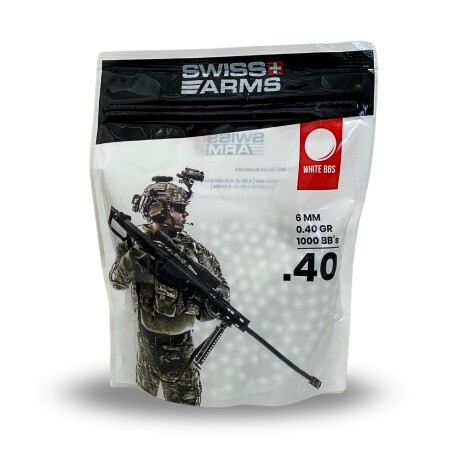 Bolsa de bbs .40 - 6mm 1000 unidades SWISS ARMS Bolsa de bbs .40 - 6mm 1000 unidades SWISS ARMS