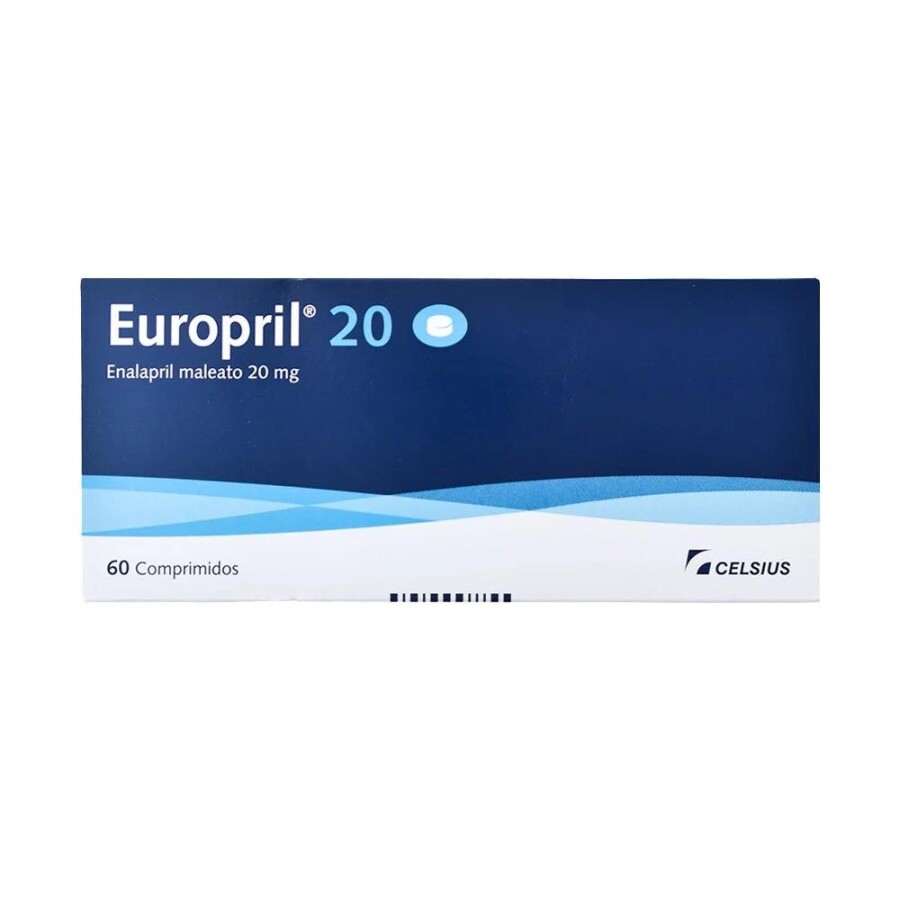 Europril 20 mg 60 Comprimidos Europril 20 mg 60 Comprimidos
