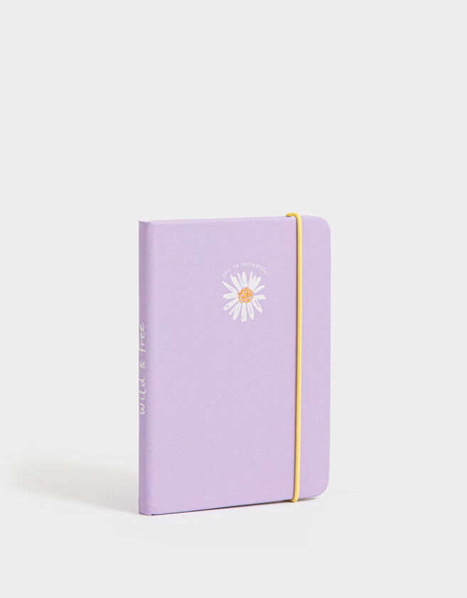 Anotadores Cuadernos y Memos Estampados Cuaderno A6 De Pu "wild & Free" - Violeta Lila