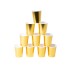 OUTLET Vasos descartables dorados x 10 pcs 7*8.5cm Outlet Vasos Descartables Dorados X 10 Pcs 7*8.5cm