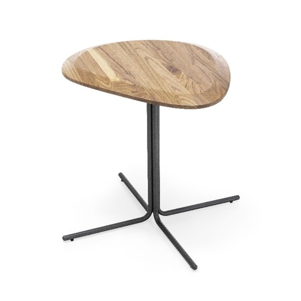 MESA LATERAL PANTE - MADERA CLARA CINAMOMO - BASE HIERRO COLOR GRAFITO 