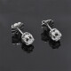 Caravanas En Oro 18K Blanco Y Brillantes Caravanas En Oro 18K Blanco Y Brillantes