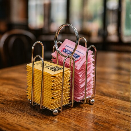 Soporte metal p/sobres o botellas Soporte metal p/sobres o botellas