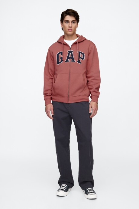 Canguro Logo Gap Con Cierre Hombre Washed Red